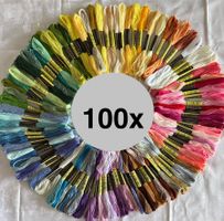 100 x Garn Stickgarn Armbändeli Knüpfen Basteln gratisNadeln