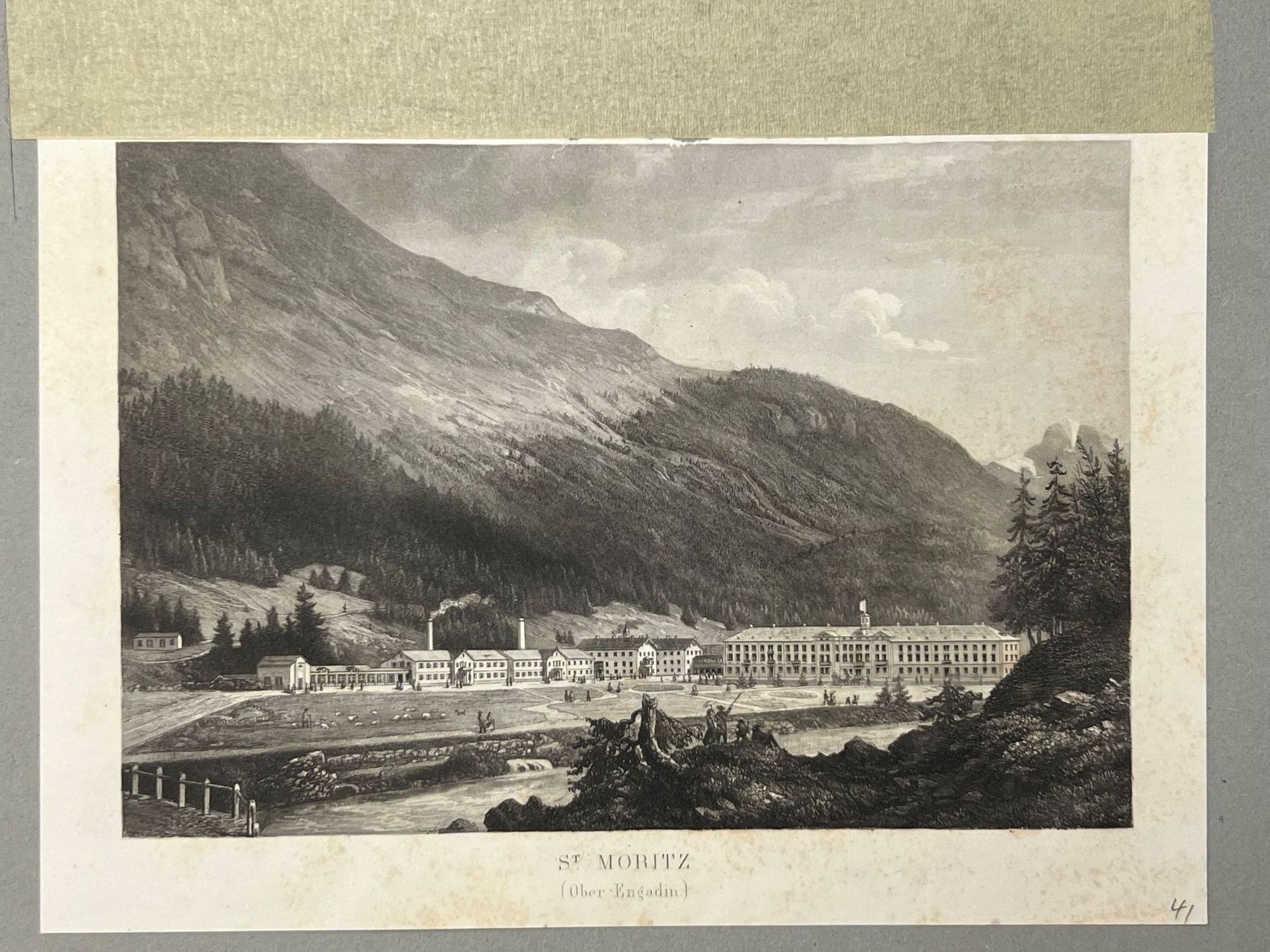 Incisioni: Stich St. Moritz Bad Engadin - heutiges Kempinski – Nuovo (secondo la descrizione) da Vaduz venduto da Unikate-Markt 1