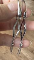 Elegante Ohrringe, echtes Silber 925, neu
