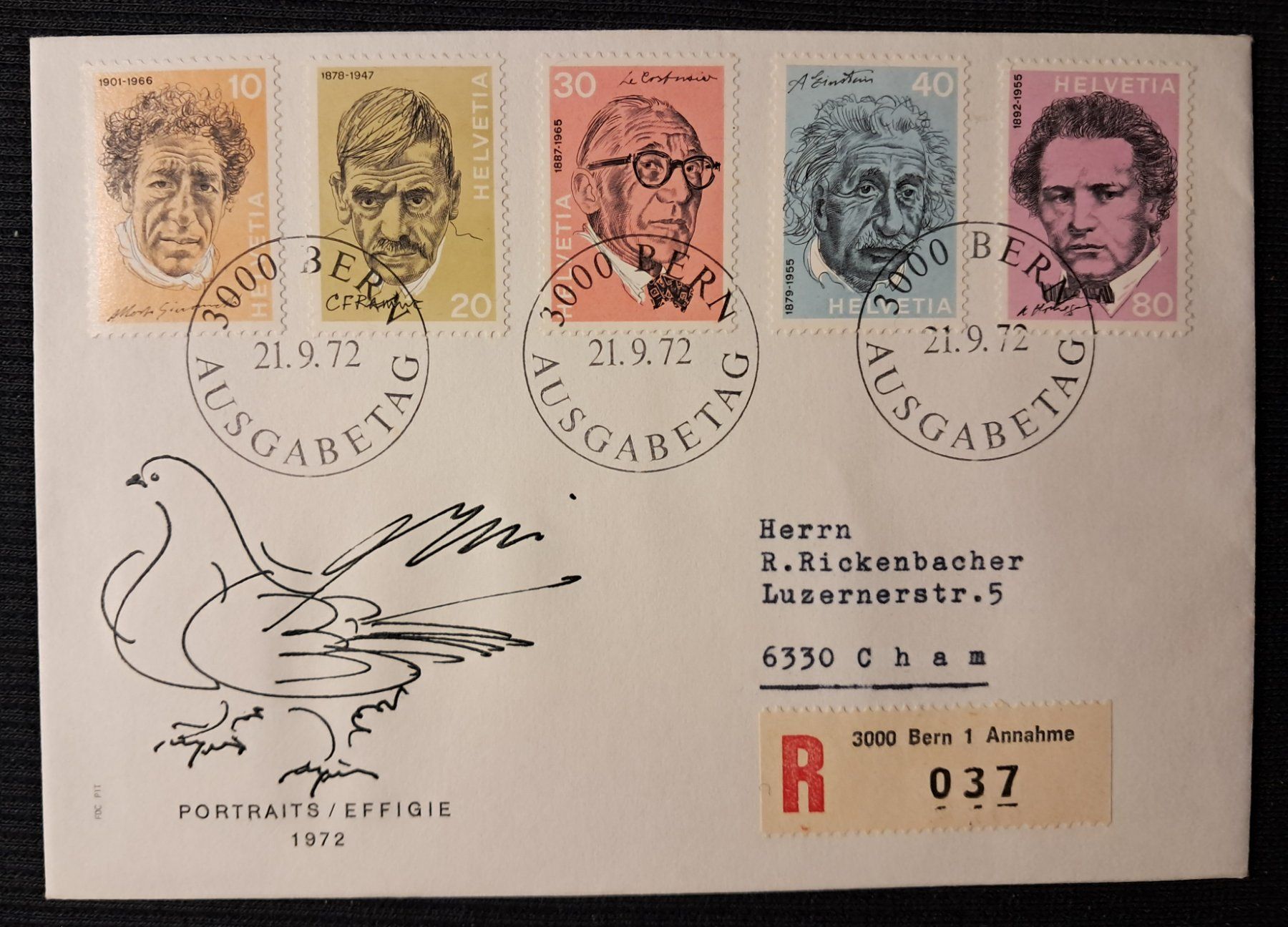 Tutti i francobolli: R-FDC - ET 21.9.72 BERN – Usato da Ponto Valentino venduto da giorgia06