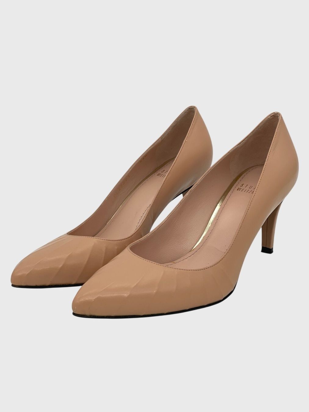 Stuart Weitzman Scarpe da donna: Stuart Weitzman Leather Z1248 Pump EU 38.5 Beige – Usato da Zürich venduto da shoe_shop 2