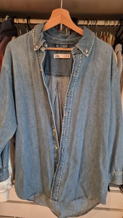 Jeanshemd Zara blau Langarm Grösse M guter Zustand