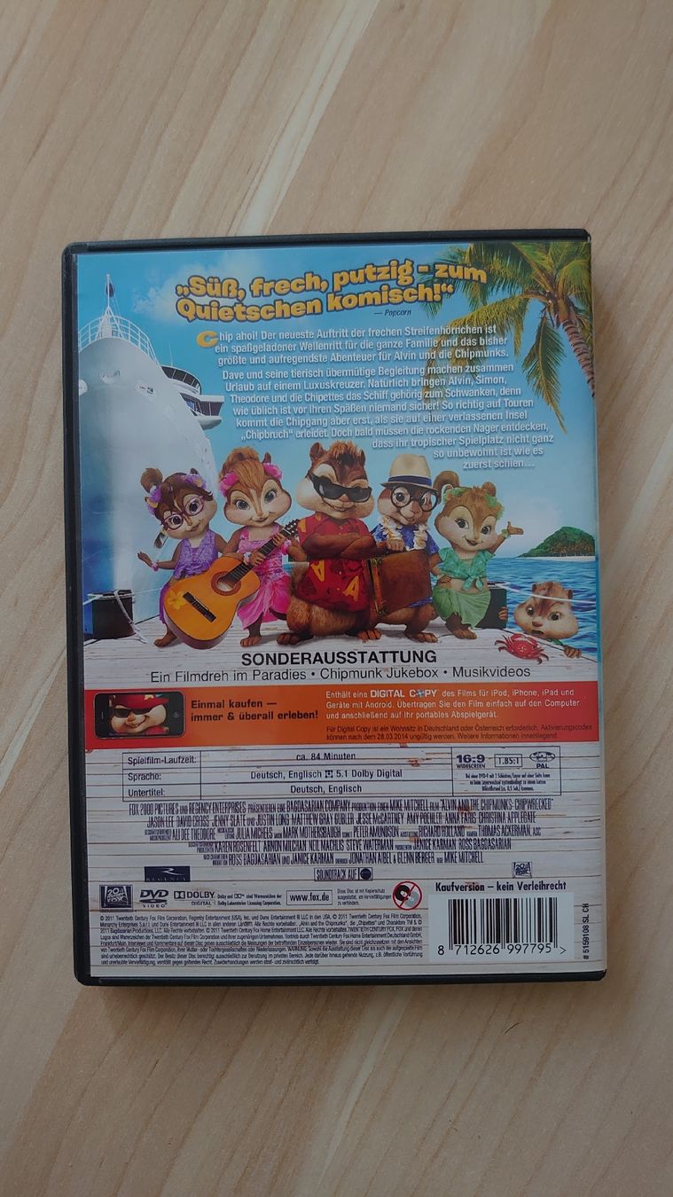 Tutti i DVDs: Alvin und die Chipmunks - Chip Bruch – Usato da Pfäffikon SZ venduto da Wild0 1