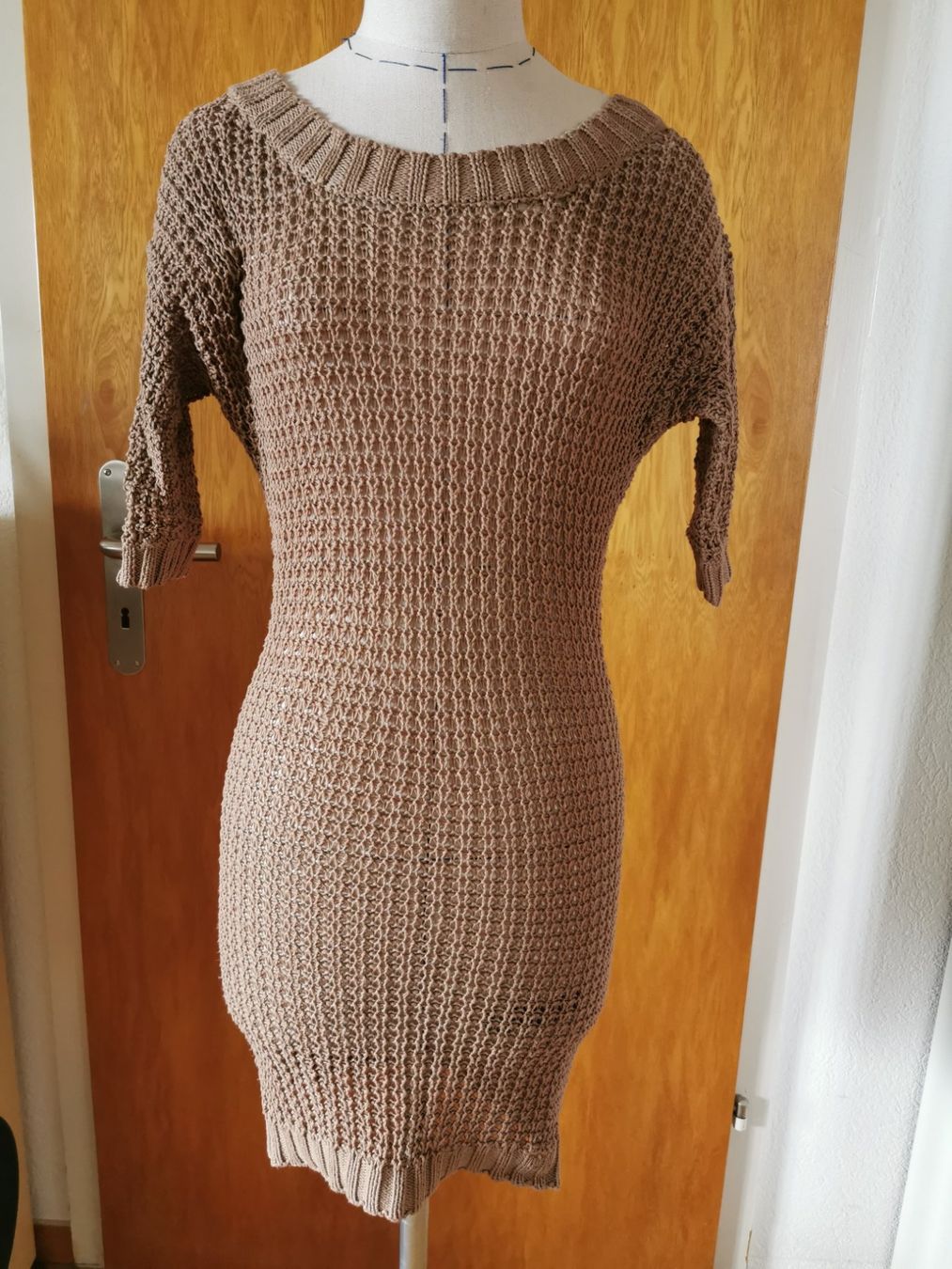 Vestiti: Strickkleid beige, Baumwolle, XXS – Usato da Zwillikon venduto da Leewii 1