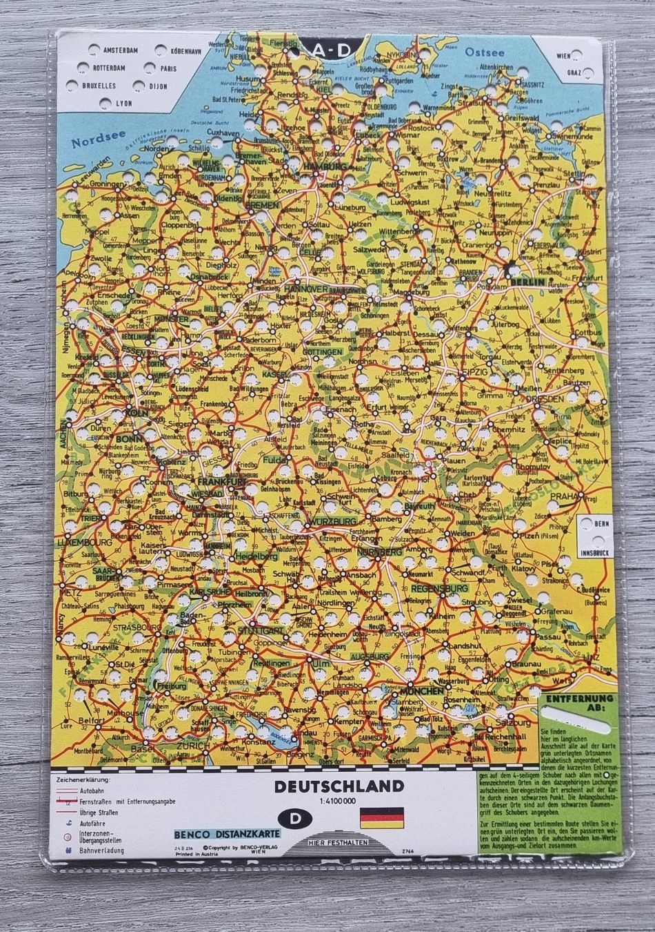Landkarten & Atlanten: Benco Distanzkarten zur Entfernungsberechnung – Gebraucht aus Walterswil SO von Clavis2503 2