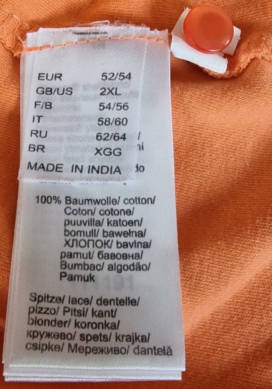 Tuniche: BPC Tunika Orange Spitze Gr. 52/54 Sommer – Usato da Haslen GL venduto da ricarono 5