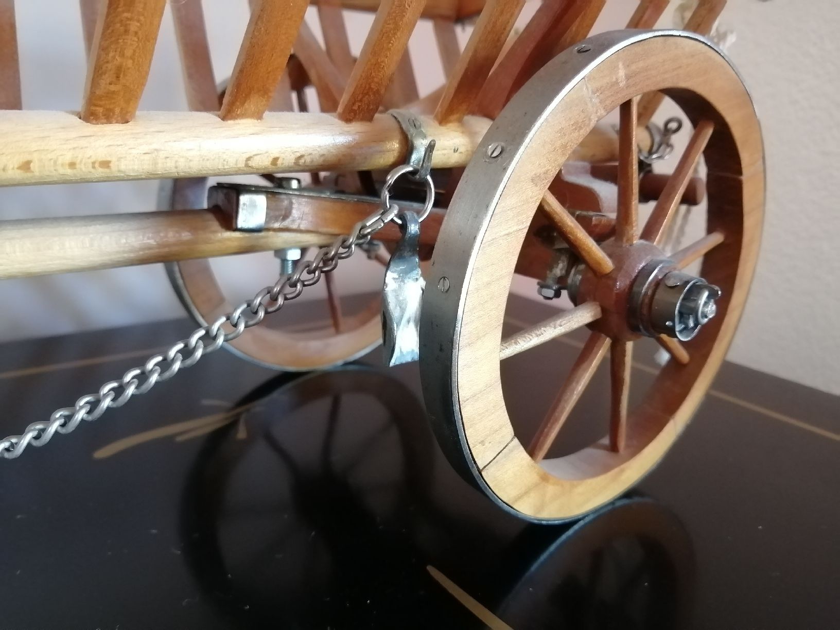 Statuette: Handgeschnitzte Pferde mit Fuhrwagen – Usato da Nunningen venduto da silvermoon68 8