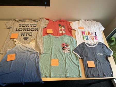 Lot de 6 t-shirts fille tailles 158 à M