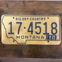 🇺🇸 1972 Vintage U.S. Autoschild - Montana 17-4518