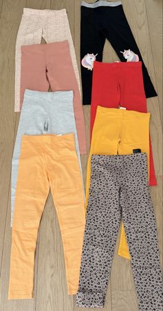 Lot de 9 leggings fille H&M/Tissaia taille 128/7-8 ans