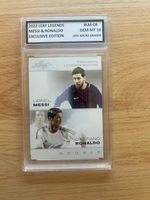 Sammelkarte Messi Ronaldo Leaf Legends LM-CR GEM-MT 10