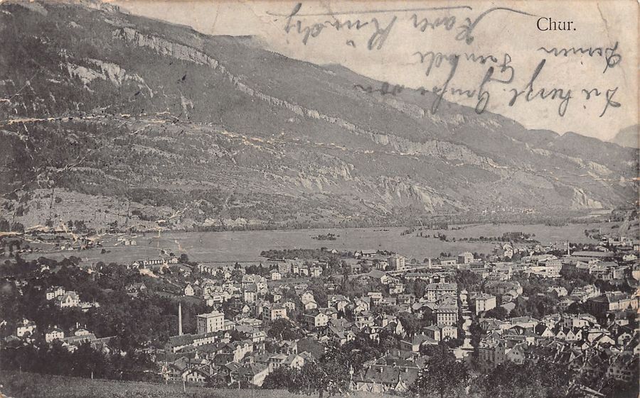 Cartoline postali: Chur, Feldpost 1908 KOMMANDO SCHULEN VIII. DIV. – Usato da Frauenfeld venduto da POML