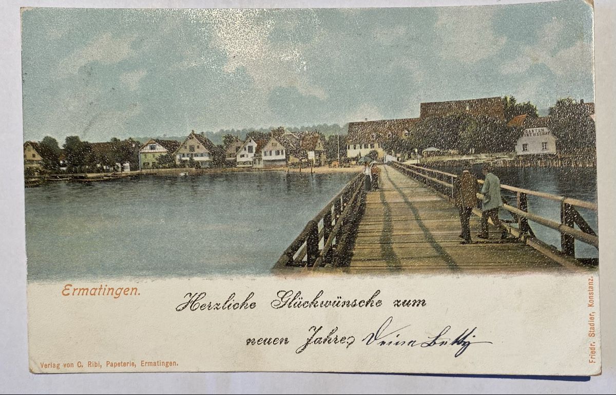 Cartoline postali: Alte Ansichtskarte Ermatingen, Thurgau – Usato da Riehen venduto da Tignanello1