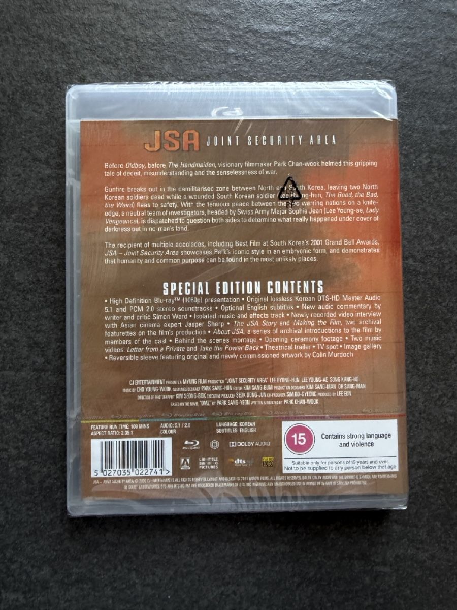 Tutti i DVDs: JSA - Joint Security Area Blu-ray Arrow Video – Nuovo (secondo la descrizione) da Zürich venduto da cENS0R 1