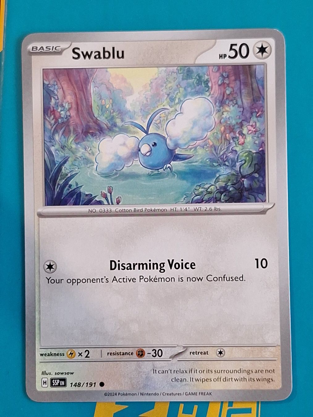 Pokémon Carte collezionabili: Swablu - Pokemon Surging Sparks – Usato da Altstätten SG venduto da GGsGameshop