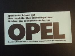 Prospekt Opel Benzinverbrauchswerte 1979 Manta Monza Ascona