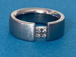 Edelstahlring 4 stones classic (52)