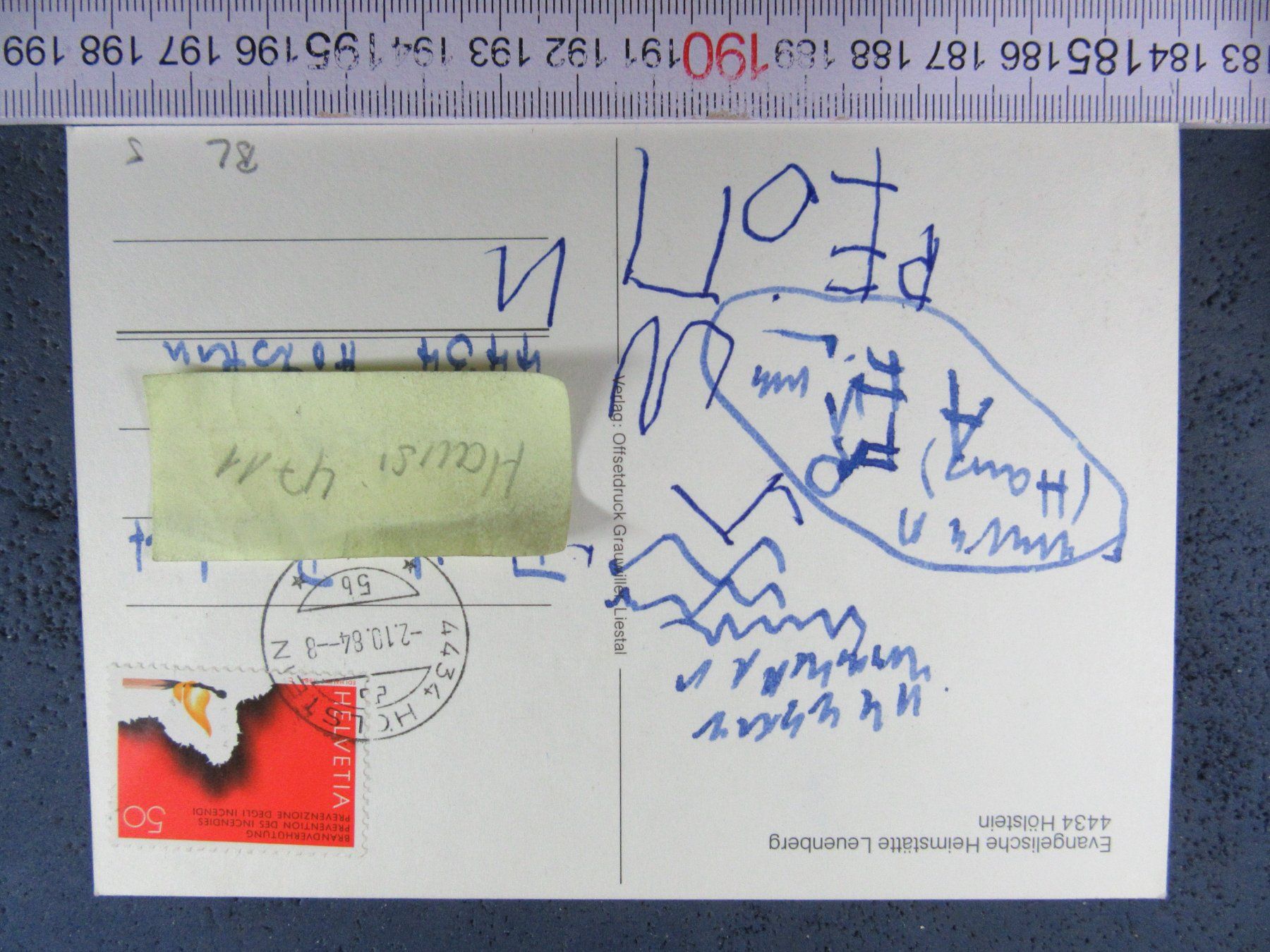 Cartoline postali: HÖLSATEIN BL AK EVANG.HEIMSTÄTTE LEUENBERG – Usato da Ettingen venduto da Hausi4711 1