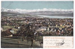 Zürich von der Waid aus gesehen  1902