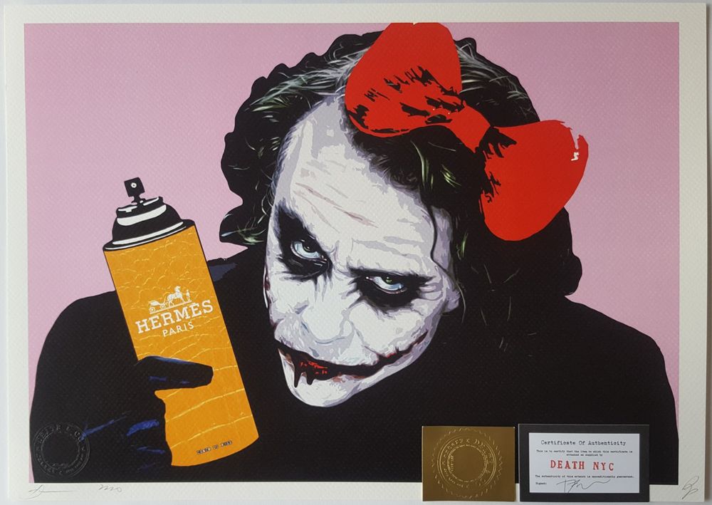 death-nyc-pop-art-druck-joker-spraydose-hermes-orange-kaufen-auf