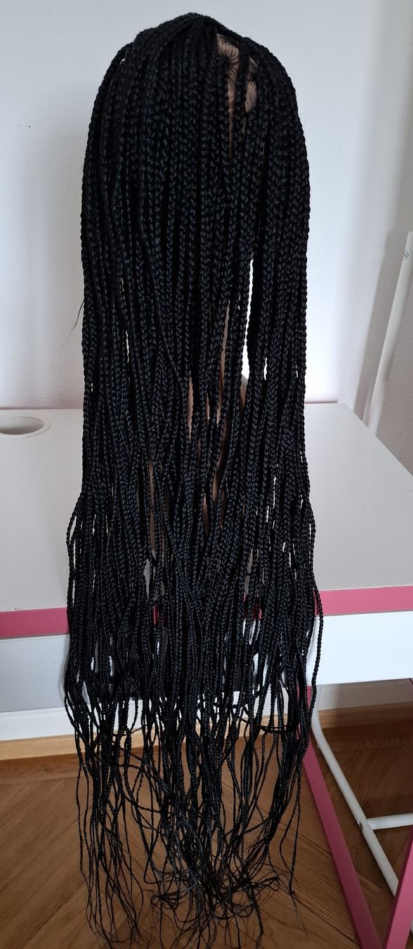 Parrucche: Long Black Braided Wig | Cornrow Style | Lace Front | Handma – Nuovo (secondo la descrizione) da Lausanne venduto da usa_xd5k 6