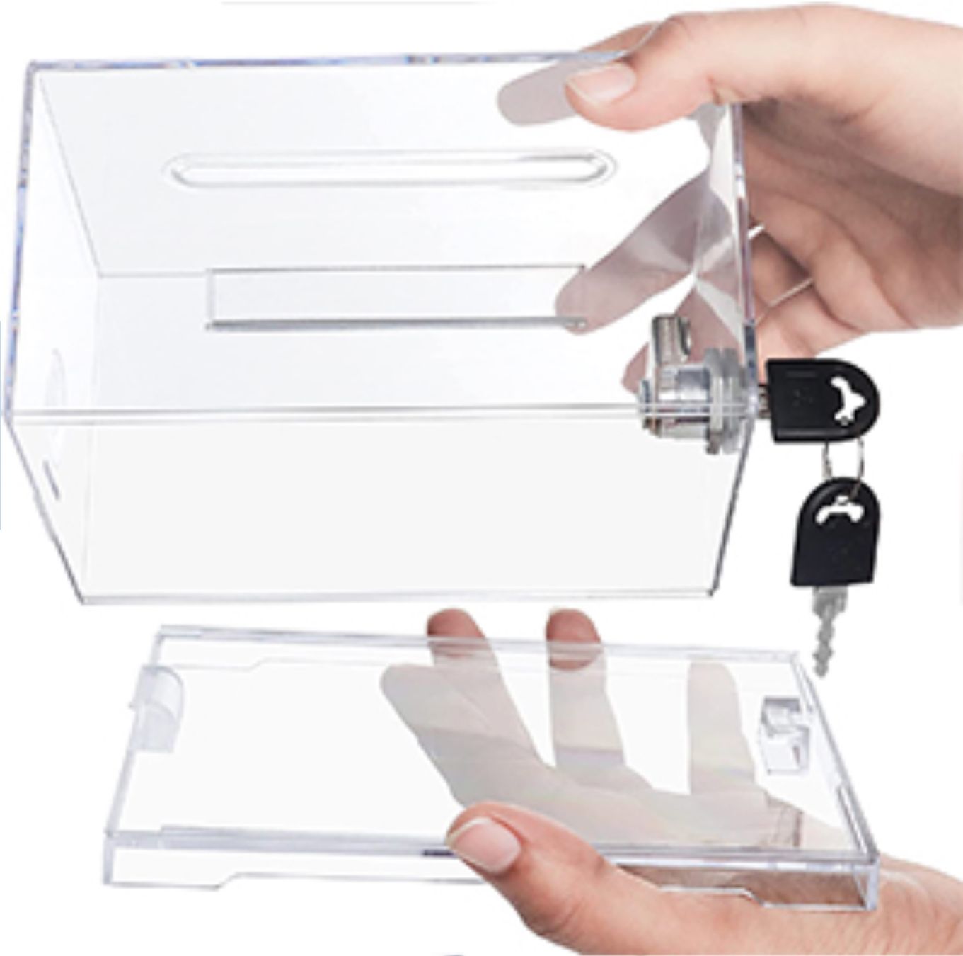Behälter & Ähnliches: Acrylspendenbox, Wahlurne, empfohlene Box, transparente – Neu und originalverpackt aus Bülach von StoreInShopSwiss 8