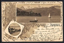 Litho Spiez /Thunersee, Teilansicht, Sch