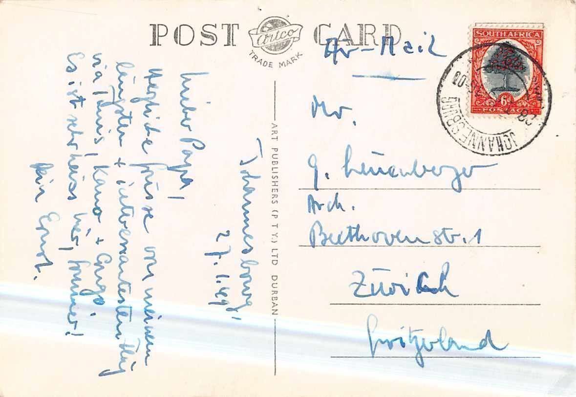 Cartoline postali: Exotische Ansichtskarte JO'BURG – Usato da Winterthur venduto da SchatzchischtliWinti 1