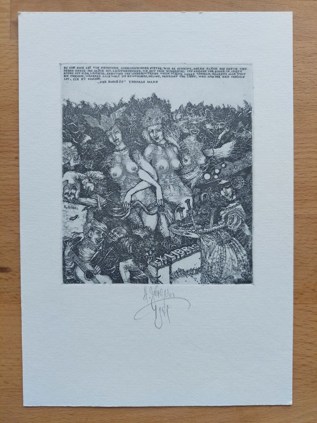 Gemälde: Exlibris Harry Jürgens - Original Radierung Erotik signiert – Gebraucht aus Obfelden von Exlibris-Art 1