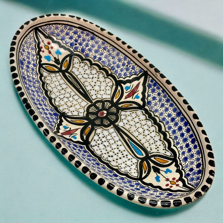 Mini Tajine Et Plat Oblong Le Souk – Céramique Tunisienne Bleue