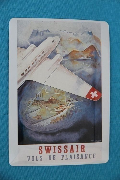 Cartoline postali: Swissair, Blechpostkarten, 4 Stück, neu – Nuovo (secondo la descrizione) da Nesselnbach venduto da ubourson 2
