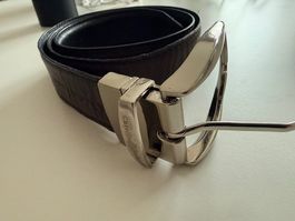 Gürtel  - Schwarz & Dunkel Braun Farbe - Reversible