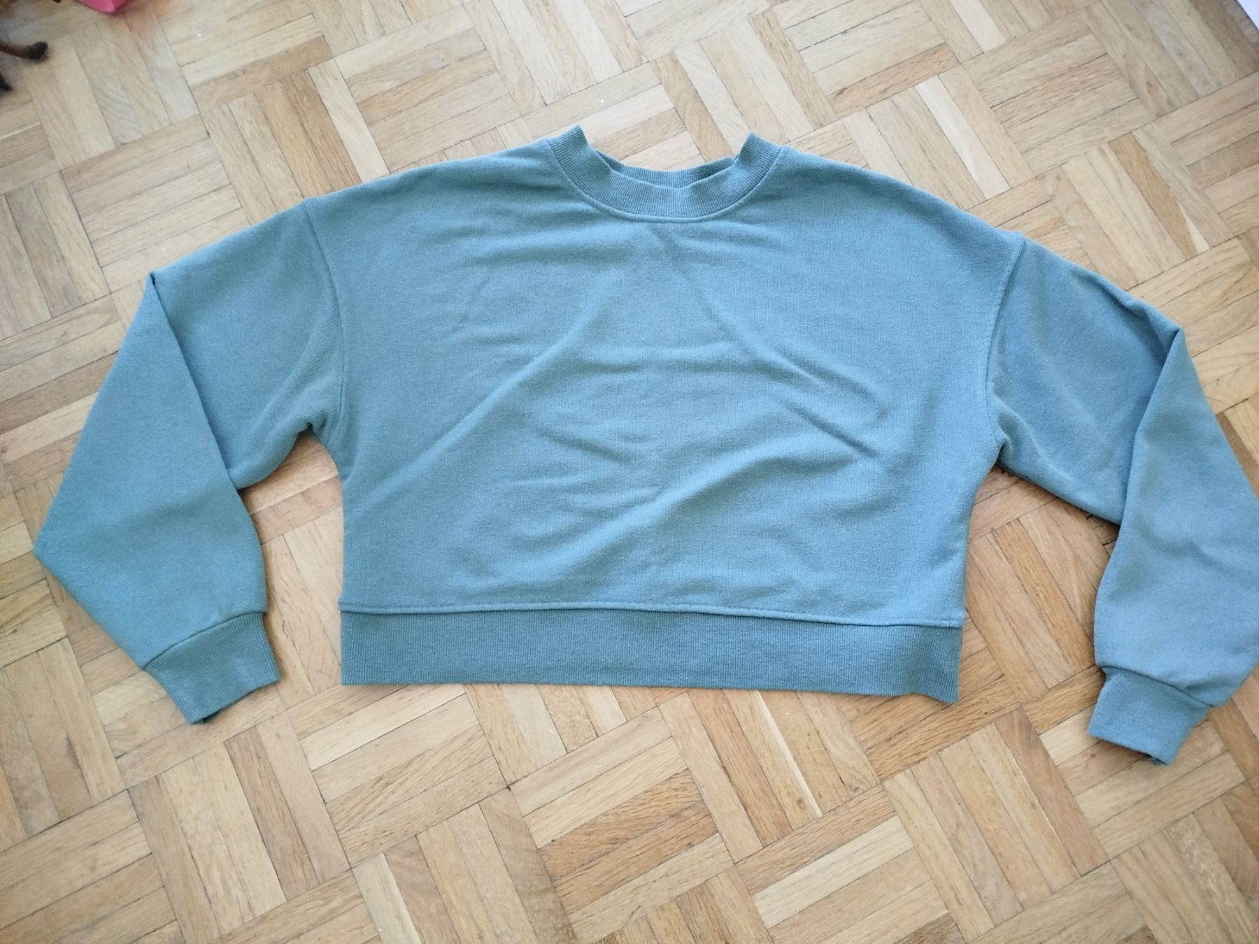 Pull&Bear Top: Sweat cropped vert/green - Pull&Bear - Taille/Size EUR XS – Usato da Genève venduto da gloria.montanari 4