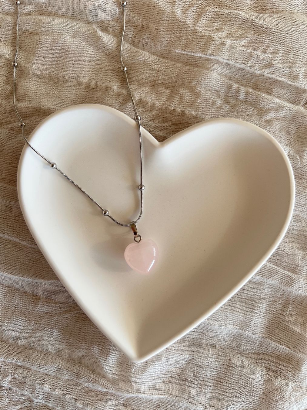 Ciondoli: Pendentif coeur en quartz rose – Nuovo e nell'imballaggio originale da Pully venduto da sunaddict 1