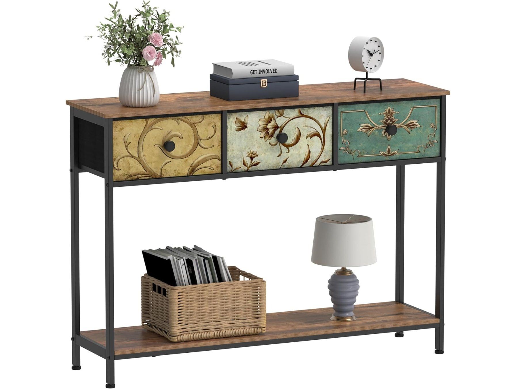 Tables: Konsolentisch mit 3 Stoffschubladen, Eingangtisch Vintage – Neuf avec emballage d'origine à Affoltern am Albis par scrapbooking