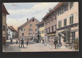 #Bülach ZH , belebt , Fahrräder , gel. 1914