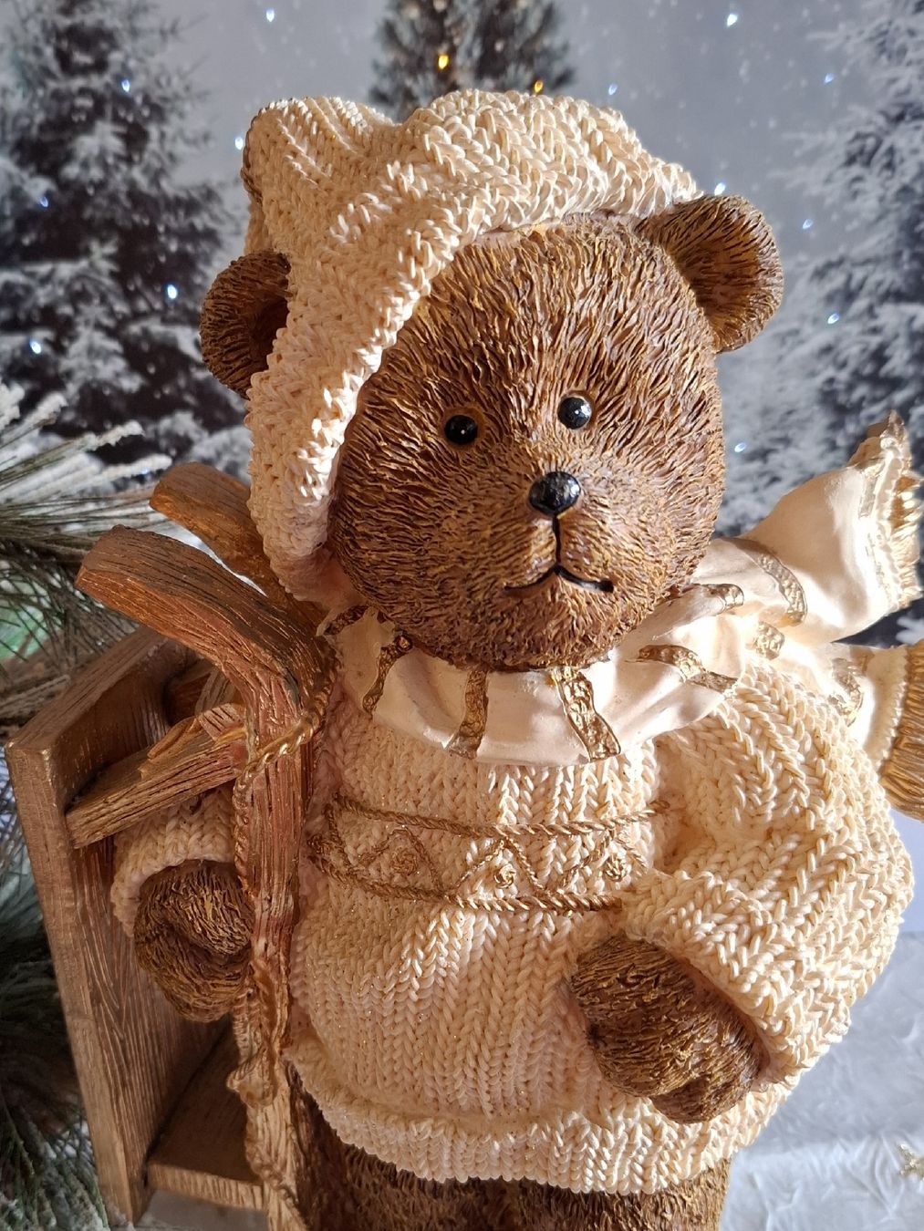 Tutte le decorazioni: BÄRCHEN MIT SCHLITTELI UND SCHNEEBAUM – Nuovo (secondo la descrizione) da Gretzenbach venduto da schibaya 5