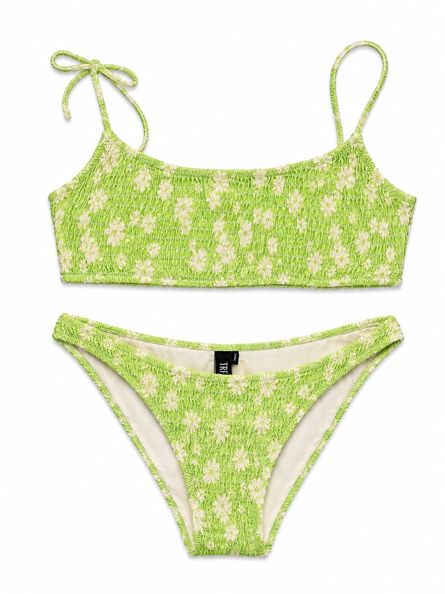 Costumi da bagno & Bikini: Green Floral Triangl Bikini S – Usato da Rümlang venduto da svent