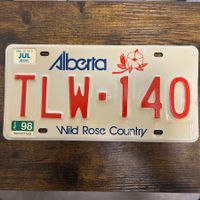 🇨🇦 Autoschild, Alberta TLW-140 - Kanada 