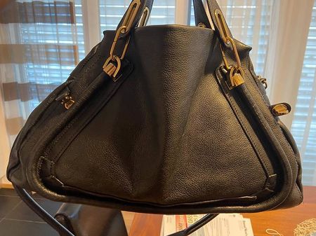 Sac Chloe Paraty en cuir grainé noir