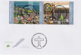 W112-W114 auf 2 FDC mit Vollstempel Sainte-Croix, C6-Briefe