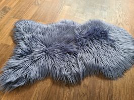 NEW fake fur 50x80cm dark grey