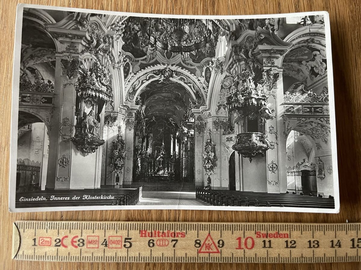 Cartoline postali: Ansichtskarte Einsiedeln – Usato da Waldstatt venduto da Cremschnitte