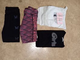 Mädchen Kleiderpaket, 2x Leggings, 2x T-Shirts, Gr 134/140
