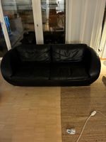 Zweisitzer Sofa Kunstleder schwarz