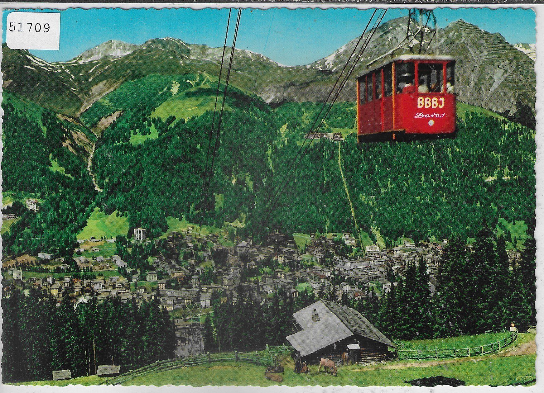 Cartoline postali: Davos - Luftseilbahn BBBJ – Usato da Ettingen venduto da Kartenplanet