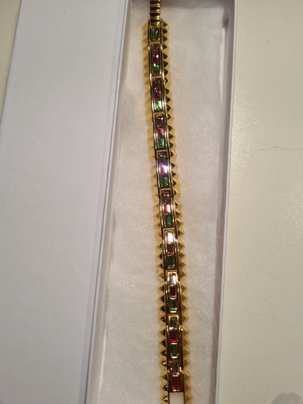 Swarovski Armbänder & -reifen: Swarovski plaquer bracelet doré strass multicolore🎁💎✨ – Gebraucht aus Monthey von 187-zeroo 2