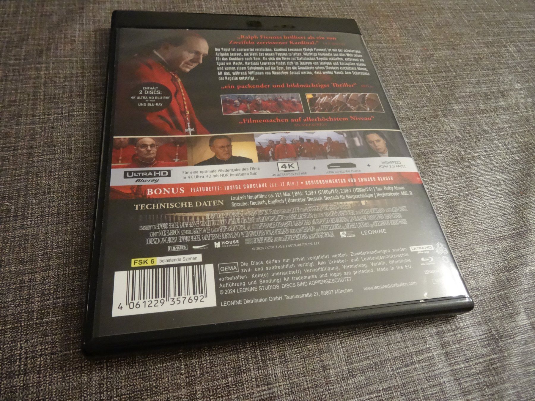 Tutti i DVDs: Konklave 4K Ultra HD Blu-ray – Usato da Olten venduto da Disc-Verkauf 2