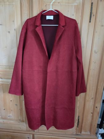 Zara Mantel Wildlederoptik rot Grösse XL guter Zustand