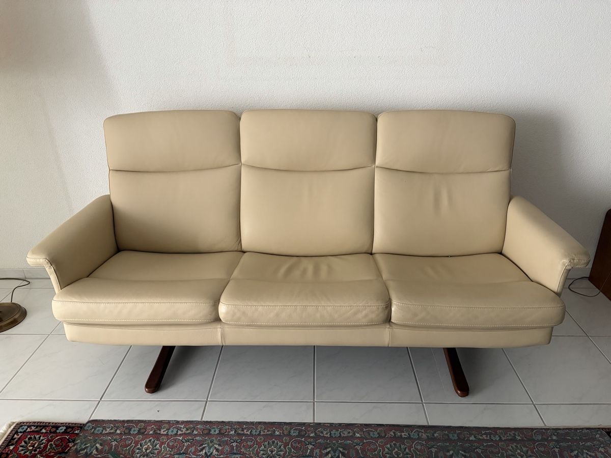 Divani: Ledersofa beige 3-Sitzer – Usato da Reinach BL venduto da LeaR